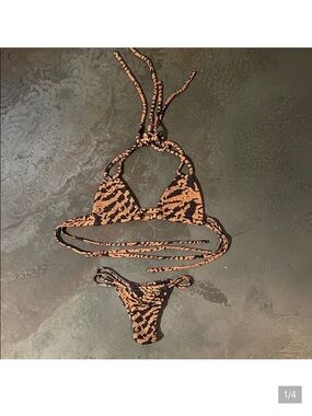 Montce Swim set animal print XS wore twice